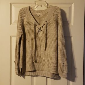 It's Our Time lightweight sweater pale tan